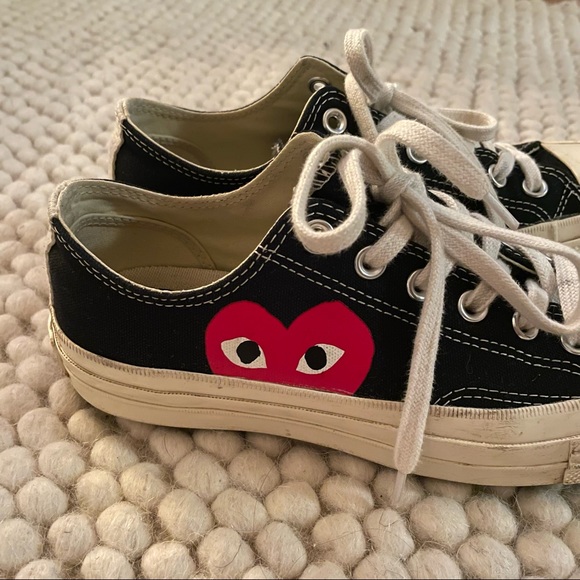 [SOLD] Comme des Garçons Converse Black - Gently Worn - Picture 2 of 4